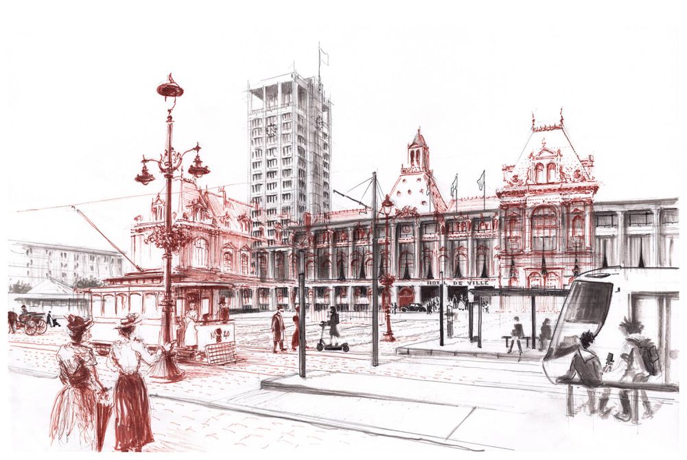 HÔTEL DE VILLE 40 X 30 CM