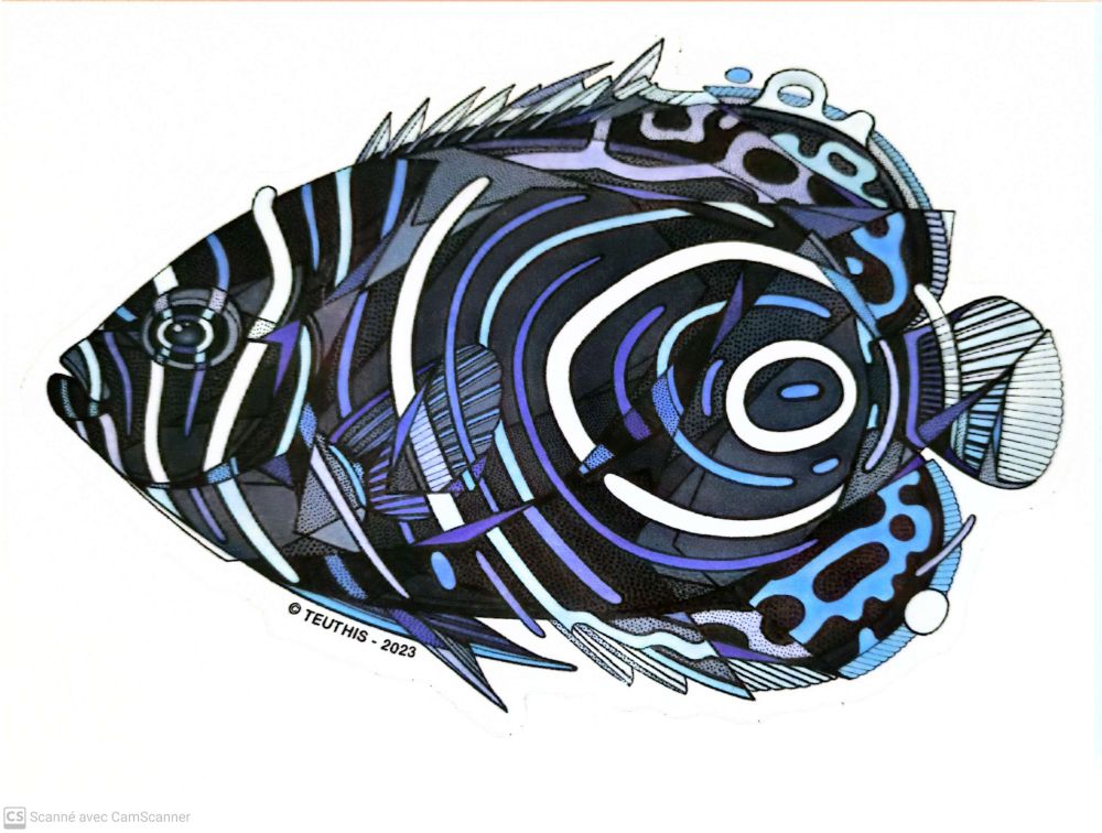 STICKER POISSON ANGE 